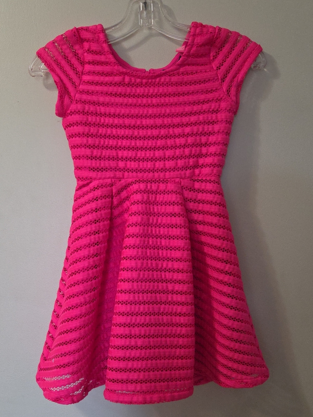 Place Hot Pink Knit Fit-and-Flare Dress